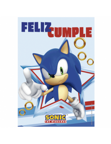 Cartel De Feliz Cumple Sonic x 1 - El Cotillonero