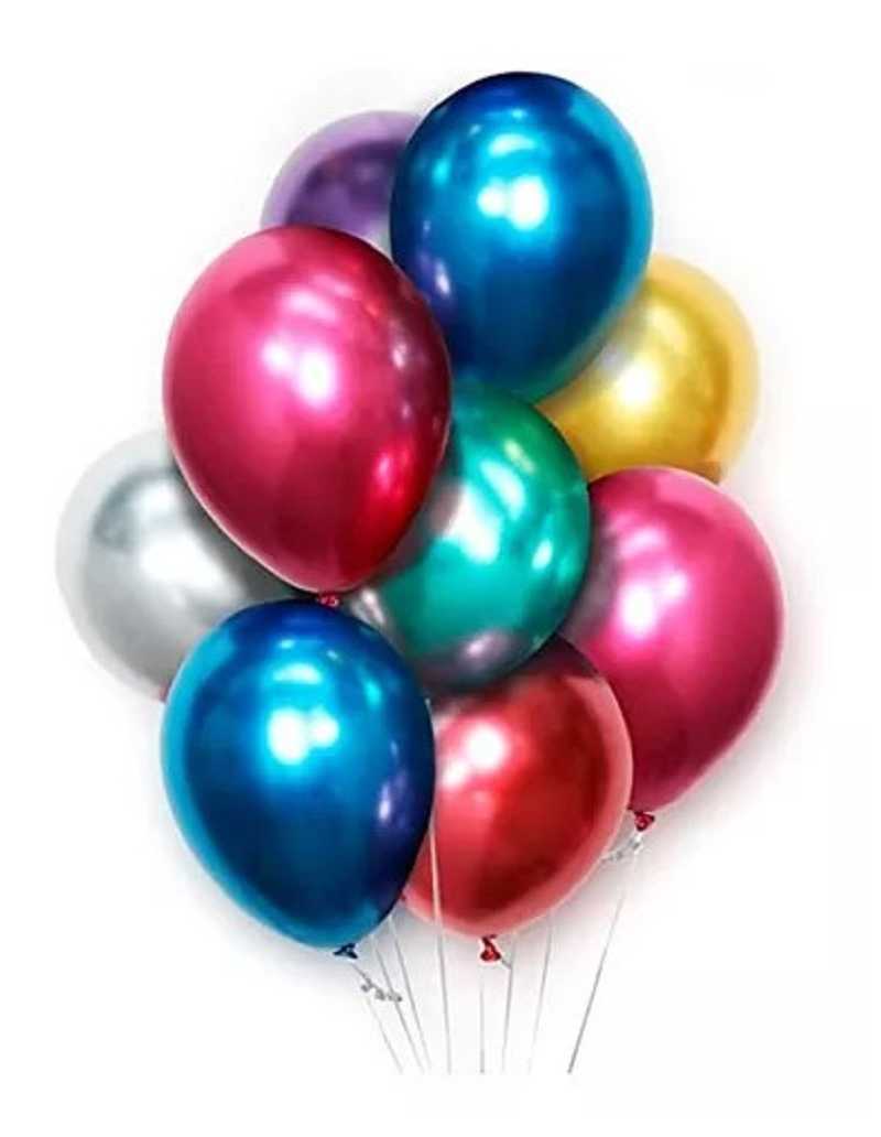 GLOBOS DE LATEX CHROME 10" TONG CHAO 1,8gr MULTICOLOR x1