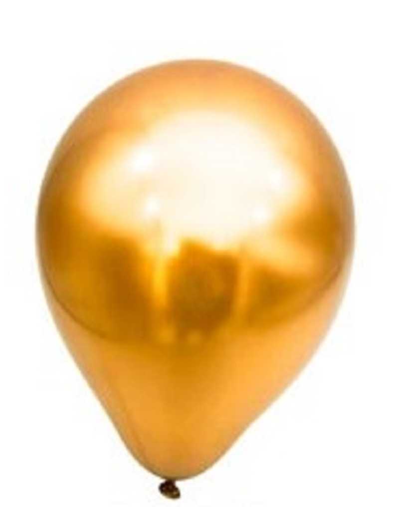 GLOBOS DE LATEX CHROME 10" TONG CHAO 1,8gr DORADO x1