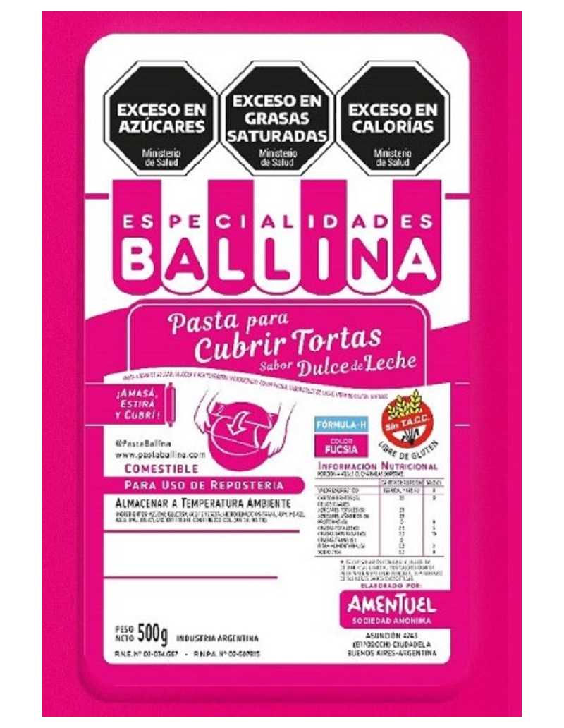 PASTA PARA CUBRIR TORTA x 500g FUCSIA