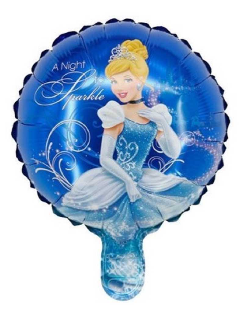 GLOBO METALIZADO PERSONAJES 10" 25cm PRINCESA CENICIENTA x1