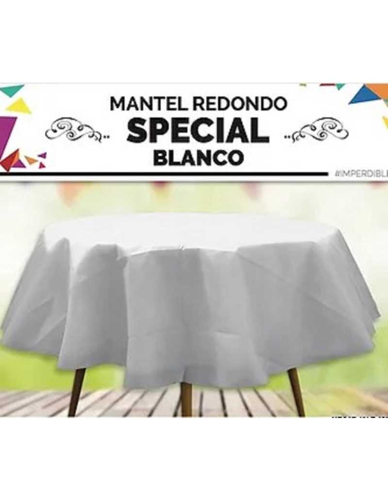 MANTEL REDONDO BLANCO