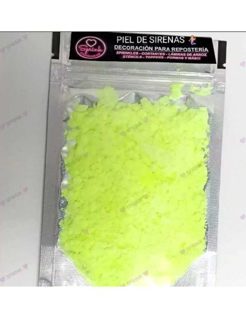 SPRINK PIEL DE SIRENA COMESTIBLES x10g FLUO AMARILLO