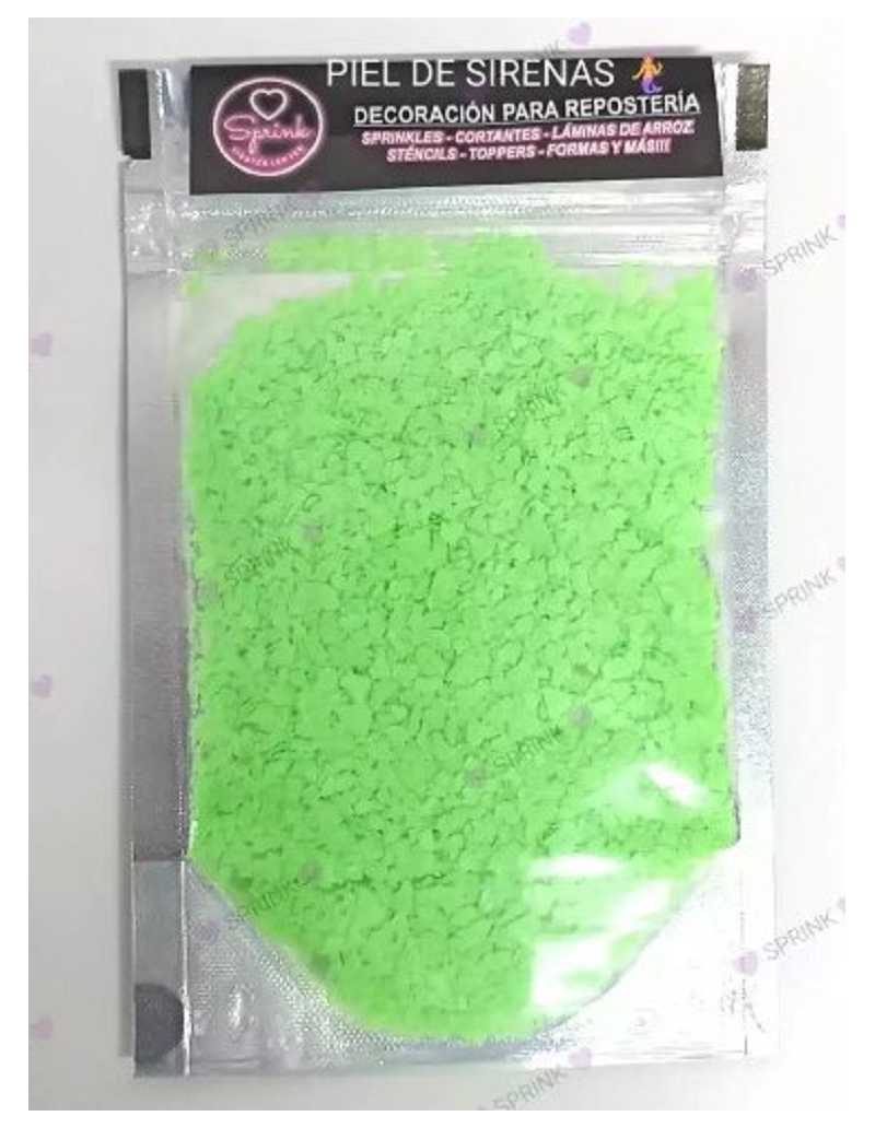 SPRINK PIEL DE SIRENA COMESTIBLES x10g FLUO VERDE