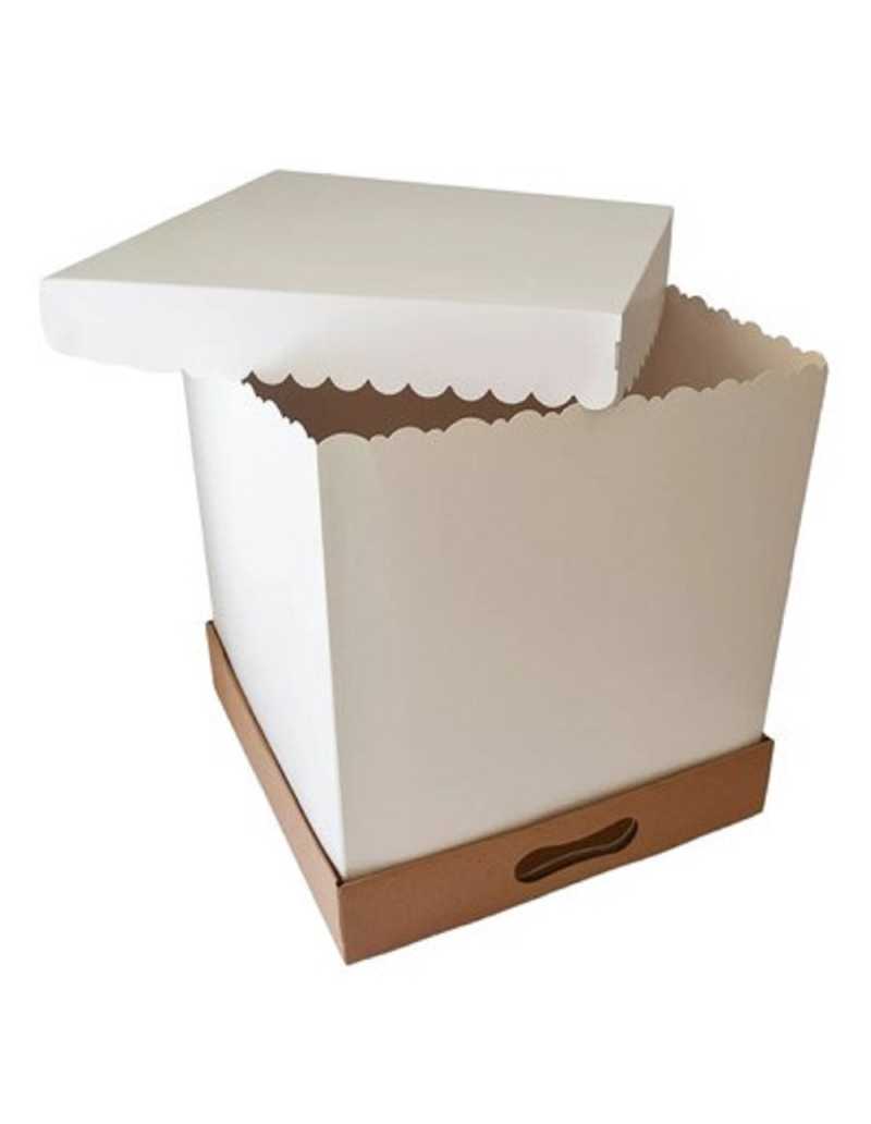 CAJA DRIP CAKE BLANCAS PVC 25x25x32