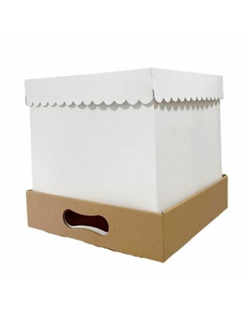 CAJA DRIP CAKE BLANCAS PVC 30x30x25